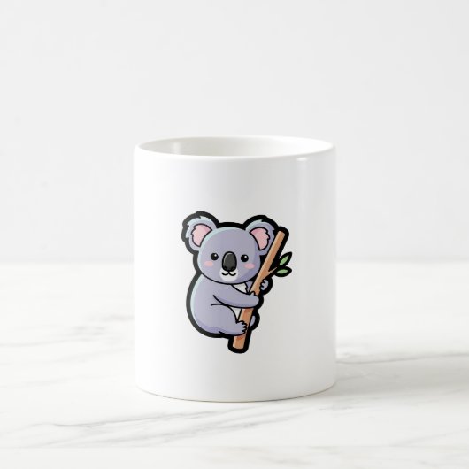 Playful Koala – Cute Kawaii Illustration コーヒーマグカップ (中央)