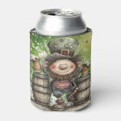 Playful Leprechaun Illustration 缶クーラー (缶正面)