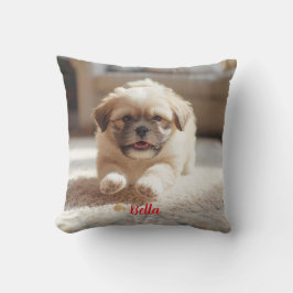 Playful Lhasa Apso Personalized クッション