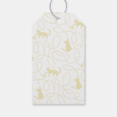 Playful Light Beige Cat Pattern Birthday ギフトタグ (裏面)