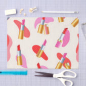 Playful Lipstick Beauty Glam Pattern 薄葉紙 (クラフト)