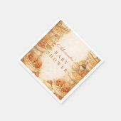 Playful Little Meatball Baby Shower スタンダードカクテルナプキン (角)