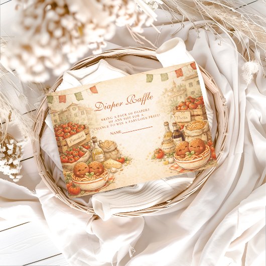 Playful Little Meatball Diapper Raffle エンクロージャーカード