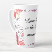 Playful Love Doodle Illustration カフェラテマグ (左アングル)