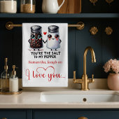 Playful Love Gift Funny Food Towel Custom Name キッチンタオル