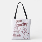 Playful Merry Christmas トートバッグ (裏面)