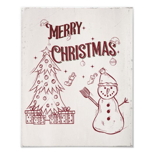 Playful Merry Christmas フォトプリント (正面)