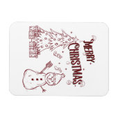 Playful Merry Christmas マグネット (横)