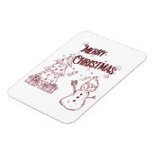 Playful Merry Christmas マグネット (左側)