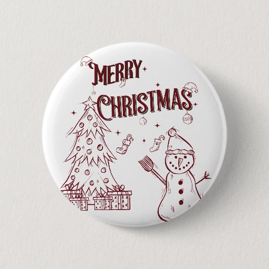 Playful Merry Christmas 缶バッジ (正面)