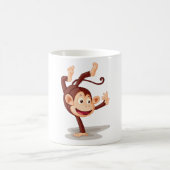 Playful Monkey Doing a Handstand Cute Animal コーヒーマグカップ (中央)