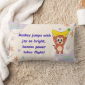 Playful Monkey Poem ランバークッション (ブランケット)