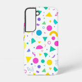 Playful Neon Memphis Geometric Retro Pattern Samsung Galaxyケース (裏面)