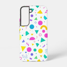 Playful Neon Memphis Geometric Retro Pattern Samsung Galaxy S22ケース