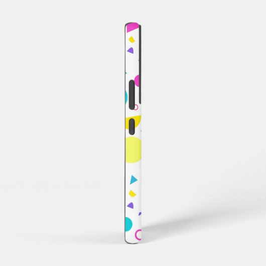 Playful Neon Memphis Geometric Retro Pattern Samsung Galaxyケース (右側面)