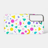 Playful Neon Memphis Geometric Retro Pattern Samsung Galaxyケース (裏面横)
