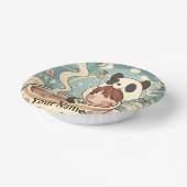 Playful Panda Coffee Ceramic Bowl ペーパーボウル (傾斜あり)