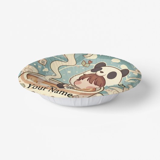 Playful Panda Coffee Ceramic Bowl ペーパーボウル (傾斜あり)