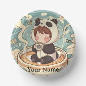 Playful Panda Coffee Ceramic Bowl ペーパーボウル (正面)