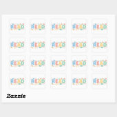 Playful Pastel Bubble "READ" Sticker Style スクエアシール (シート)