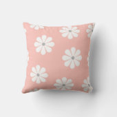 Playful Pastel Daisy Pattern クッション (裏面)
