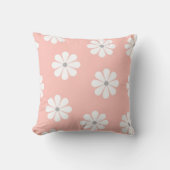 Playful Pastel Daisy Pattern クッション (正面)