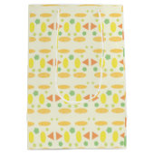 Playful Pastel Seamless Design ミディアムペーパーバッグ (裏面)