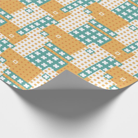 Playful Patchwork Block Pattern ラッピングペーパー (角)