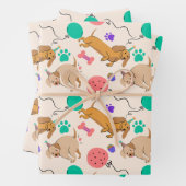 Playful Paws and Party Dogs Wrapping Paper ラッピングペーパーシート (インサイチュ)
