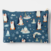Playful Penguin Pattern アクセサリーポーチ (裏面)