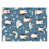 Playful Penguin Pattern テーブルクロス (正面(横))