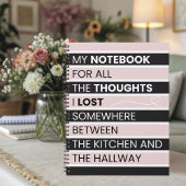  Playful Pink & Black Stripes  ノートブック