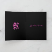 Playful Pink Lip Print Flirtatious Fun カード (内部)