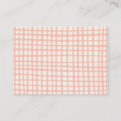 Playful Pink Peach Plaid Small Business Thank You エンクロージャーカード (裏面)