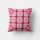 “Playful Pink Throw Pillow クッション (裏面)