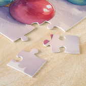 Playful Pitbull Opening Christmas Gifts Holiday ジグソーパズル (側面)