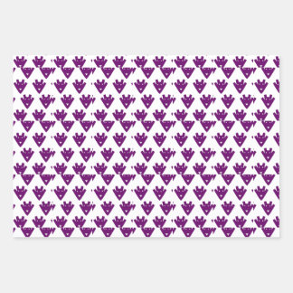 Playful Pixel Faces – Retro-Inspired Geometric Cha ラッピングペーパーシート