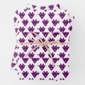 Playful Pixel Faces – Retro-Inspired Geometric Cha ラッピングペーパーシート (インサイチュ)