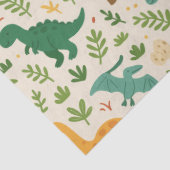Playful Prehistoric Dinosaur Pattern Cheerful Leaf 薄葉紙 (詳細)