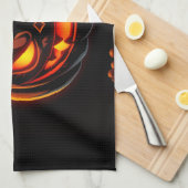 Playful Pumpkin Monster Halloween Kitchen Towel キッチンタオル (四つ折り)