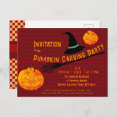 Playful Pumpkin Orange Retro Jack-o'-Lantern Kids’ ポストカード (正面/裏面)