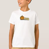 Playful Pumpkin with Three Spooky Ghosts Tシャツ (正面)