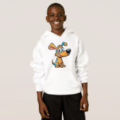 Playful Pup Kids' Pullover Hoodie (正面フル)