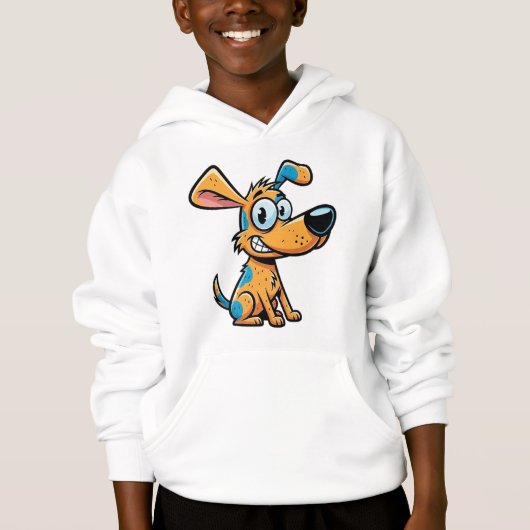 Playful Pup Kids' Pullover Hoodie (正面)