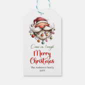 Playful quirky Santa Christmas gift tag label ギフトタグ (裏面)