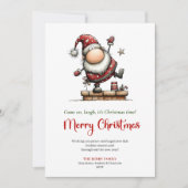 Playful Quirky Santa Classic Christmas Greeting   シーズンカード (正面)