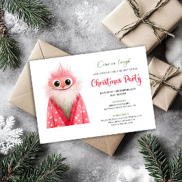 Playful Quirky Santa Modern Holiday Party Card 招待状
