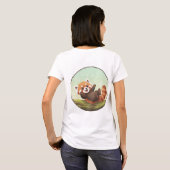 Playful Red Panda Forest Tee Tシャツ (裏面フル)
