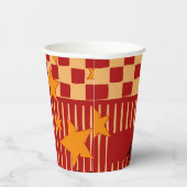 Playful Red Retro Witch Hat Halloween Starry Party 紙コップ (右)