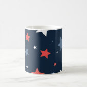 Playful Red White Blue Star Notebook コーヒーマグカップ (中央)